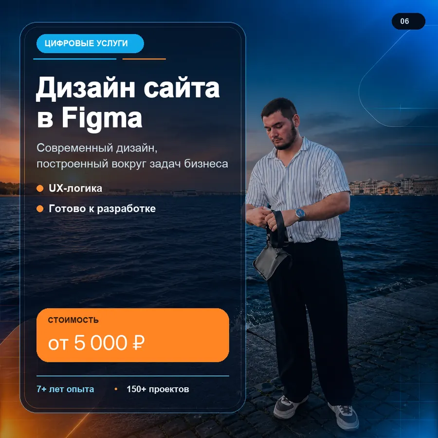 Дизайн сайта в Figma